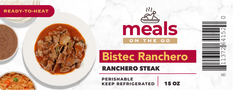 Meals on the Go Ranchero Steak Label image