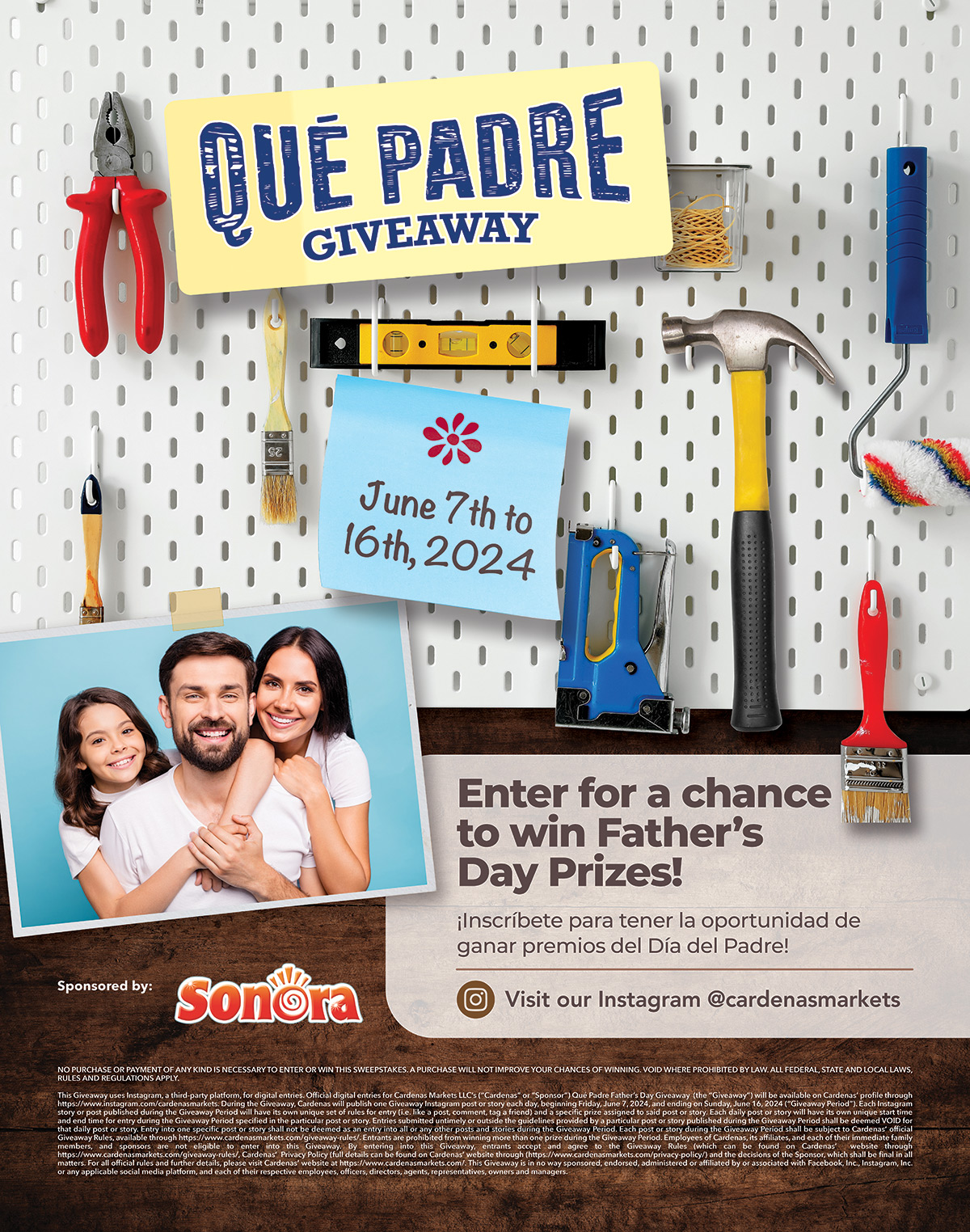 Father's Day Instagram Giveaway Poster Graphic